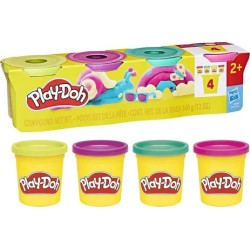 Play-Doh - Pack de 4 pots de pâte à modeler