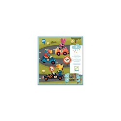 Stickers repositionnables les voitures - Djeco | K'Ado Mino