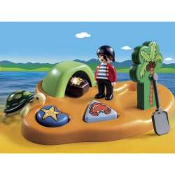 Playmobil 1.2.3 9119 île de pirate | K'Ado Mino