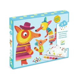 Peindre 3 personnages la famille renard - Djeco | K'Ado Mino