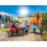 Pompier Avec Quad et Arbustes Enflammes | K'Ado Mino