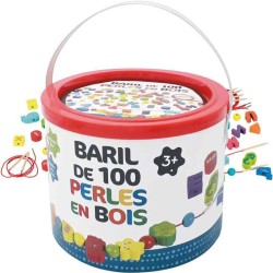 Baril 100 Perles Bois | K'Ado Mino