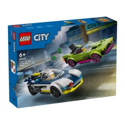 LEGO City 60415 La Course-Poursuite entre la Voiture de Police et la Super Voiture