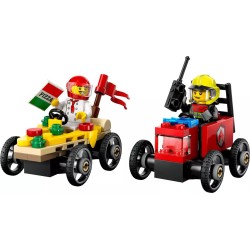 Pack de bolides de course : camion de pizza contre camion