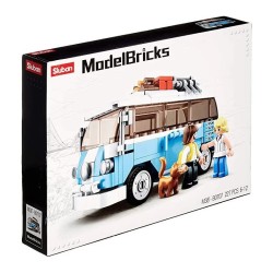 Model Bricks : Bus Hippy classique 227 pcs - Sluban