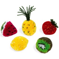 5 Pompons Fruits | K'Ado Mino